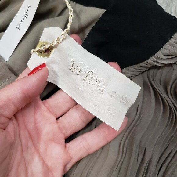 Wilfred Le Fou Couvin Dress Modern Taupe Black XXS - Picture 8 of 12